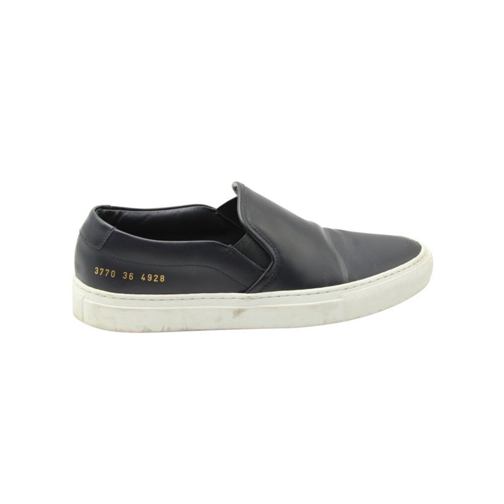 Common Projects Slip On Sneakers in Black Leather
